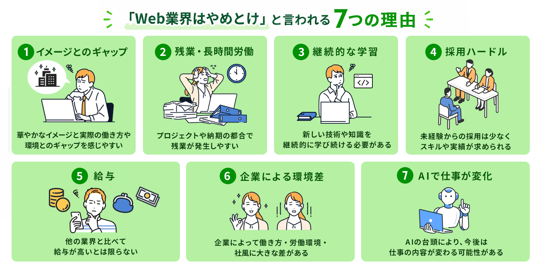「Web業界はやめとけ」は本当か?2,000名超を支援したプロが7つの理由と実態を解説【プログラマカレッジ】